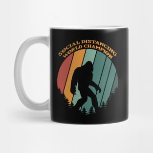 bigfoot social distance champion funny Mug